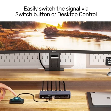 Bộ gộp KVM Displayport 2 ra 1 UNITEK V1310AGY01-EU