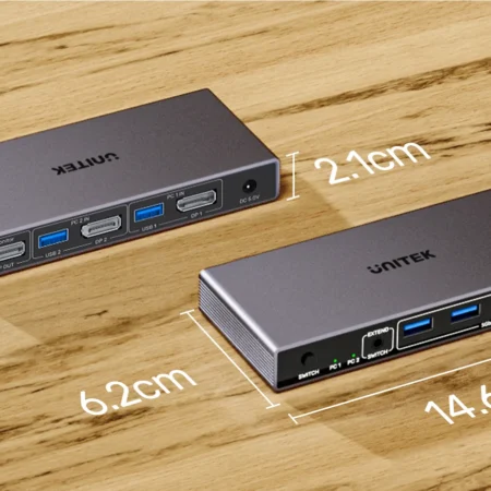 Bộ gộp KVM Displayport 2 ra 1 UNITEK V1310AGY01-EU