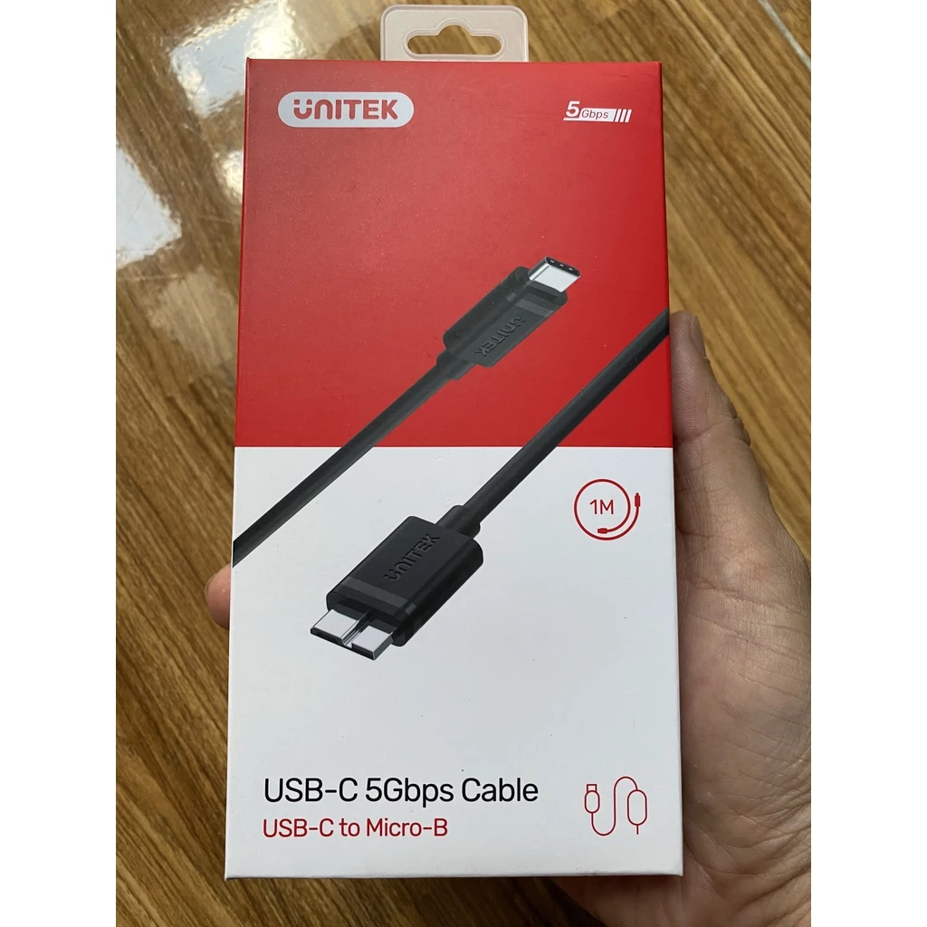 Cáp chuyển Type-C sang Micro-B 3.0 UNITEK Y-C475BBK (dài 1m)