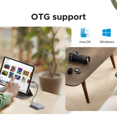 Đầu đọc thẻ nhớ SD TF Ugreen 55886 (4 khe đựng thẻ nhớ, USB A -Type C, đọc và ghi đồng thời 2 thẻ)