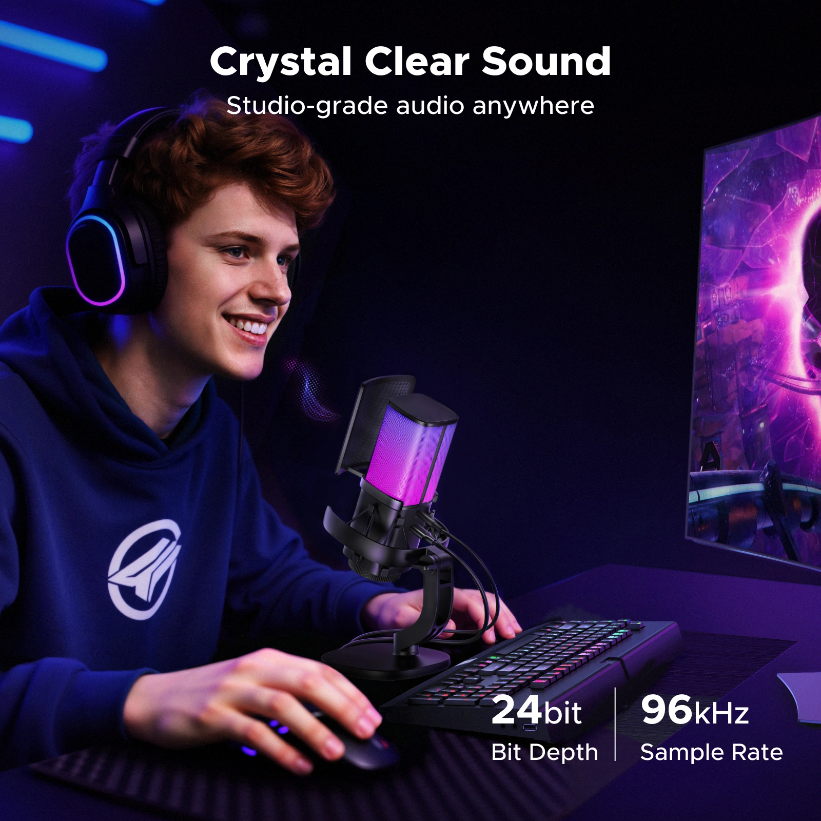 Microphone khử ồn RGB Ugreen 65629 (24bit, 96kHz)