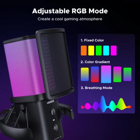 Microphone khử ồn RGB Ugreen 65629 (24bit, 96kHz)