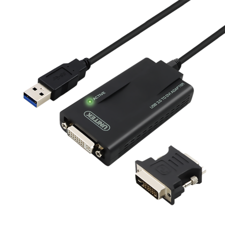 Cáp chuyển USB 3.0 sang DVI VGA UNITEK Y-3801 (Hỗ trợ Full HD)