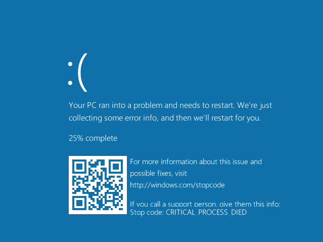 Danh sách mã lỗi (BSOD) màn hình xanh chết chóc 1 Danh sách mã lỗi (BSOD) màn hình xanh chết chóc