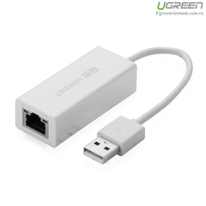 Cáp USB to Lan 2.0 cho Macbook, pc, laptop hỗ trợ Ethernet 10/100 Mbps chính hãng Ugreen 20253