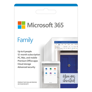 Microsoft 365 Family 32bit/x64 All Languages 1YR (6GQ-00083) - Key điện tử - (01 năm; 06 tài khoản; 30 thiết bị)