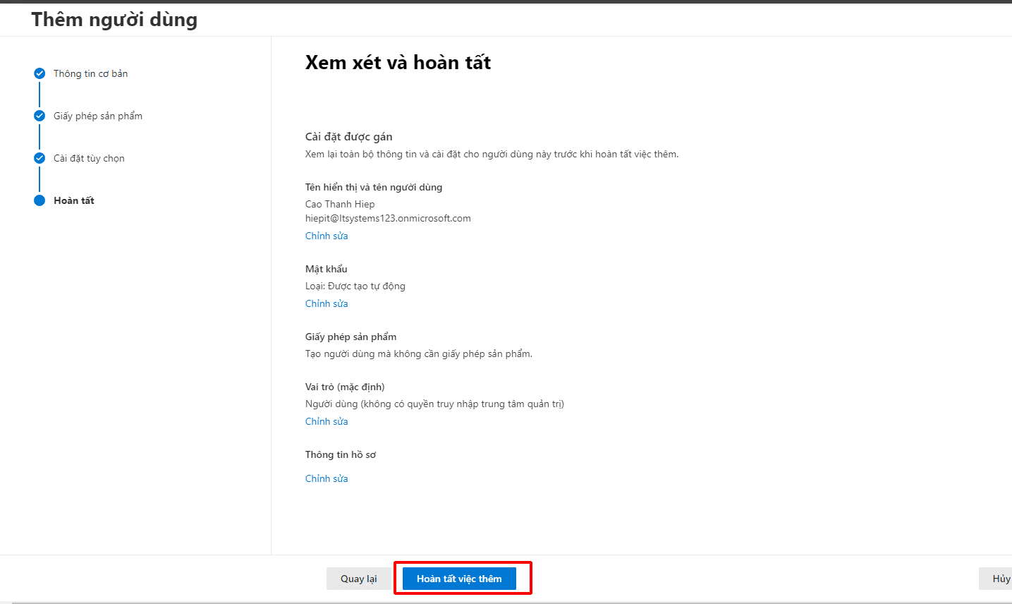 Hướng dẫn tạo tài khoản mail trên Microsoft 365