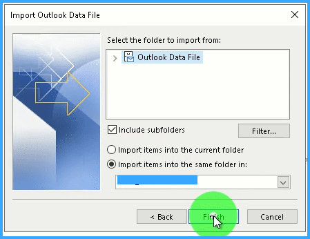 Thực hiện Restore Email trên Outlook