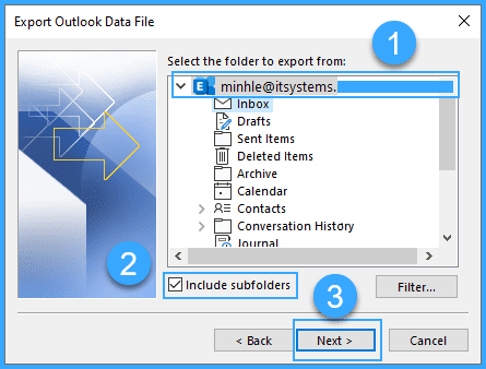 Thực hiện Backup và Restore Email trên Outlook