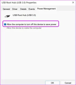 change USB properties Fix Windows 11 Not Recognizing USB Devices