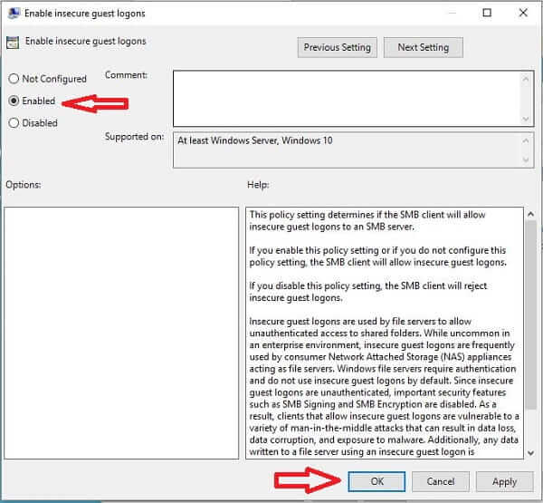 Fix lỗi You can’t access this shared folder because your organization’s security policies block unauthenticated guest access 5 Fix lỗi You can’t access this shared folder because your organization’s