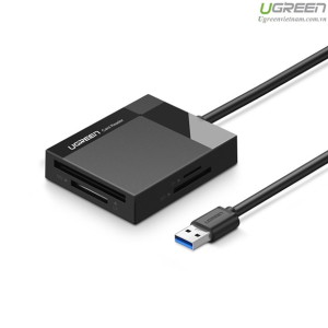 Đầu đọc thẻ USB 3.0 hỗ trợ SD/TF/MS/CF Ugreen 30231 chính hãng