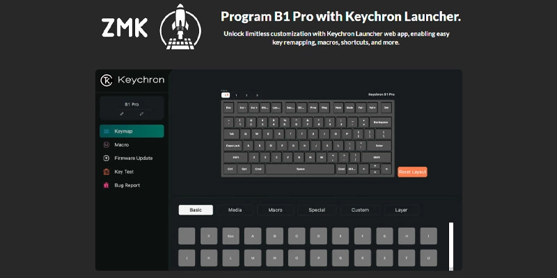 Bàn phím không dây Keychron B1 Pro Ultra-Slim Wireless