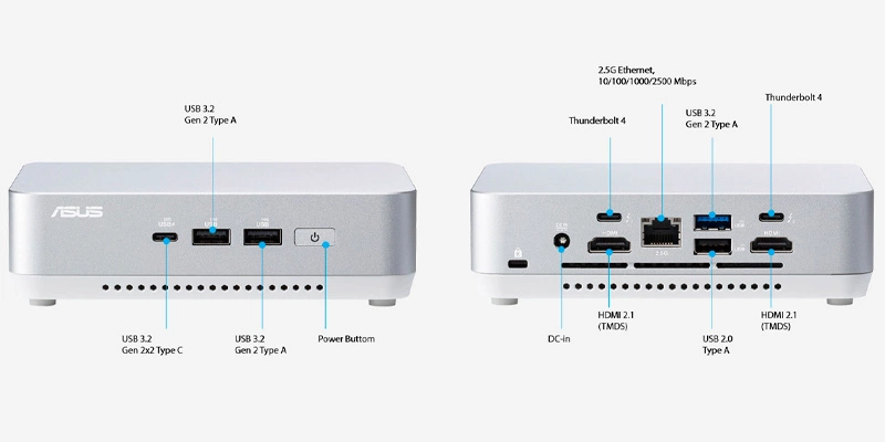 Máy tính Mini PC ASUS NUC 14 Pro Plus RNUC14RVSU700000I (Ultra 7 155H, Arc Graphics)