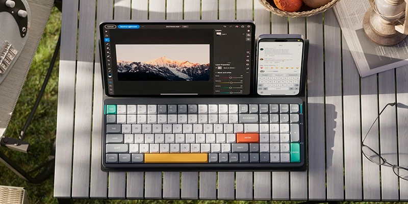 Bàn phím cơ không dây Nuphy Air96 V2 Basalt Black RGB Hotswap (Nuphy Sw)