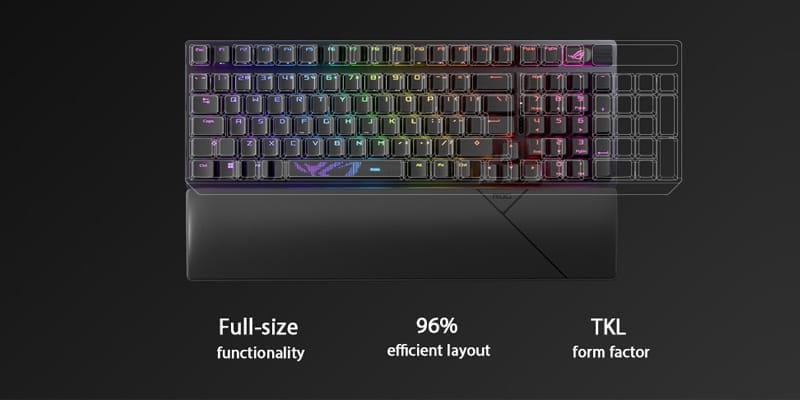 Bàn phím cơ không dây ASUS ROG STRIX Scope II 96 Wireless (ROG NX Sw)