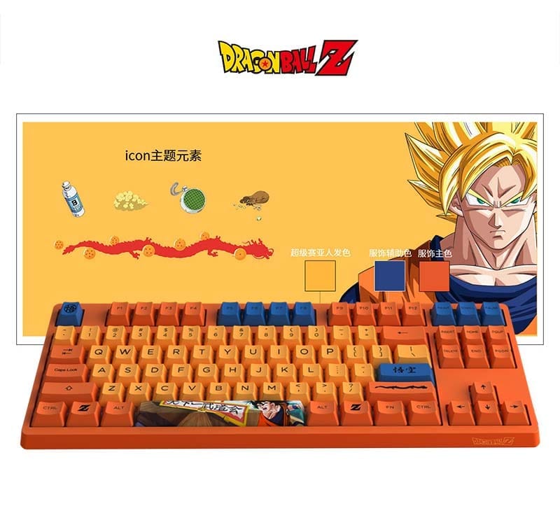 Bàn phím cơ TKL không dây AKKO 3087 RF Dragon Ball Z – Goku (Akko Sw V3)