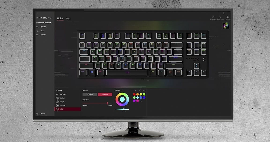 Bàn phím cơ TKL HyperX Alloy Origins Core RGB (HyperX Sw)
