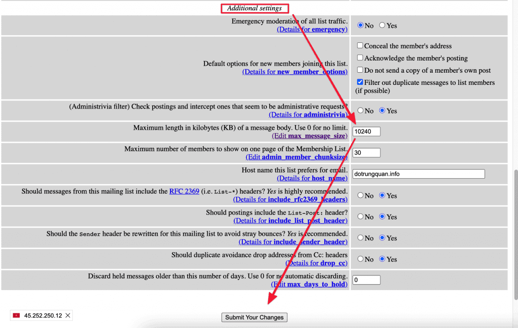 Hướng dẫn sử dụng Mailing Lists cPanel