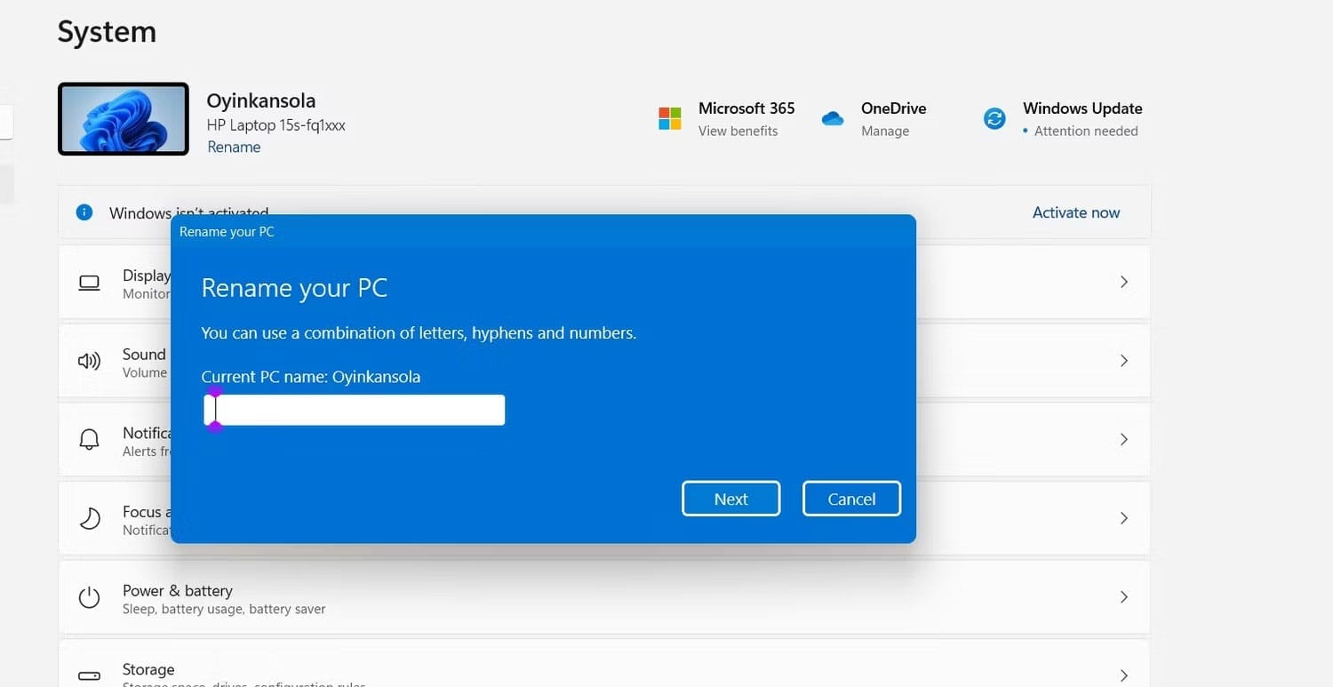 Sửa lỗi “PC Name Is Invalid” trên Windows 11 nhanh chóng