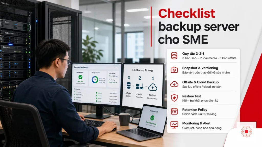checklist backup server cho SME