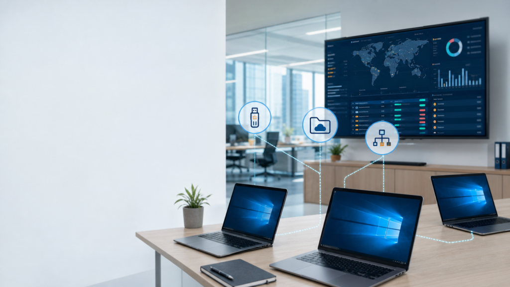 Phần mềm DLP endpoint giám sát USB, cloud sync và network share