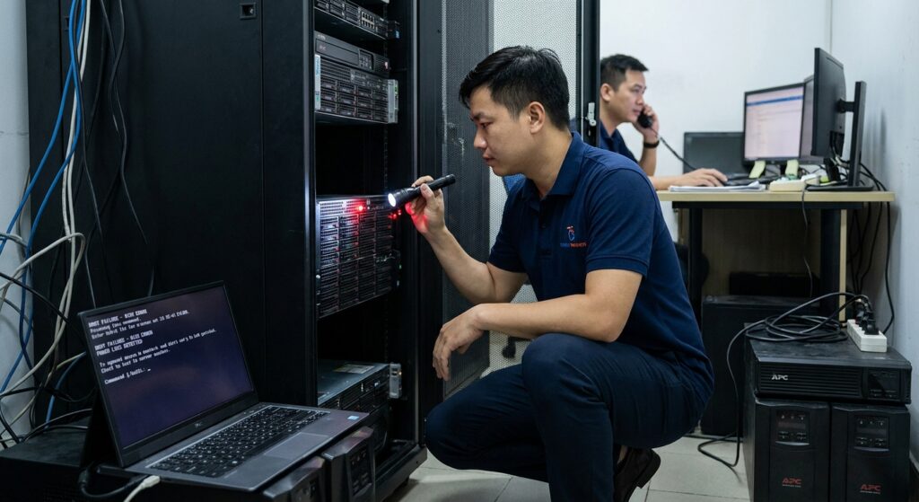 Server không khởi động sau mất điện: Rủi ro downtime và mất dữ liệu