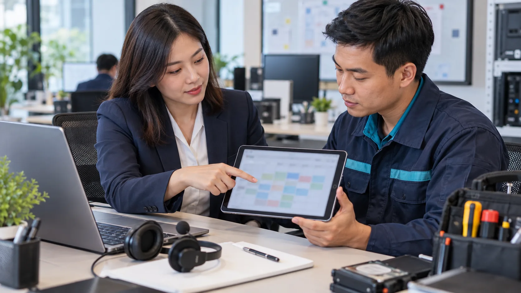Lập lịch onsite và hỗ trợ từ xa cho gói bảo trì máy tính