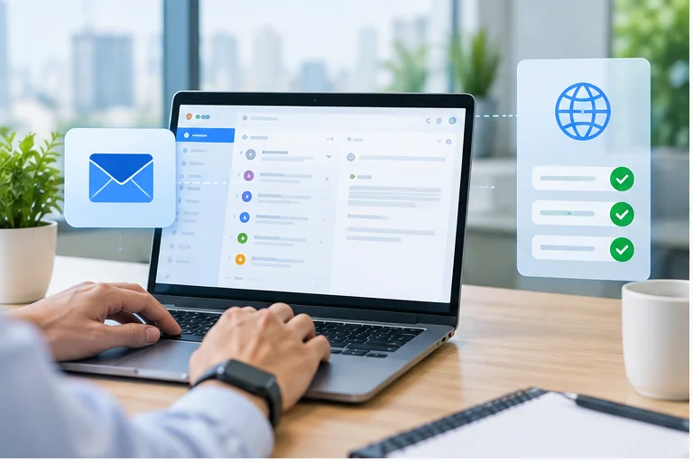 Màn hình email doanh nghiệp và cấu hình tên miền
