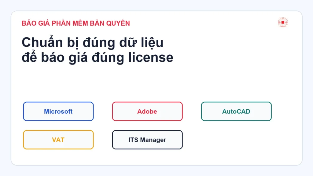 Báo giá phần mềm bản quyền cho doanh nghiệp cần chuẩn bị thông tin gì?