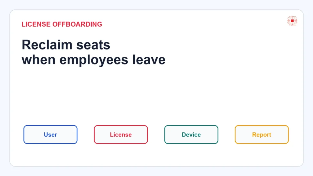 License Reclaim Process When an Employee Leaves