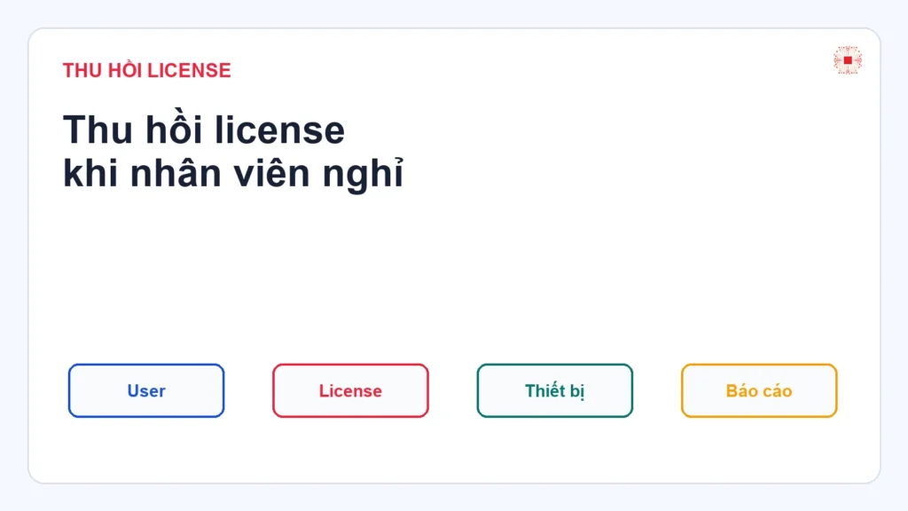 Quy trình thu hồi license khi nhân viên nghỉ việc