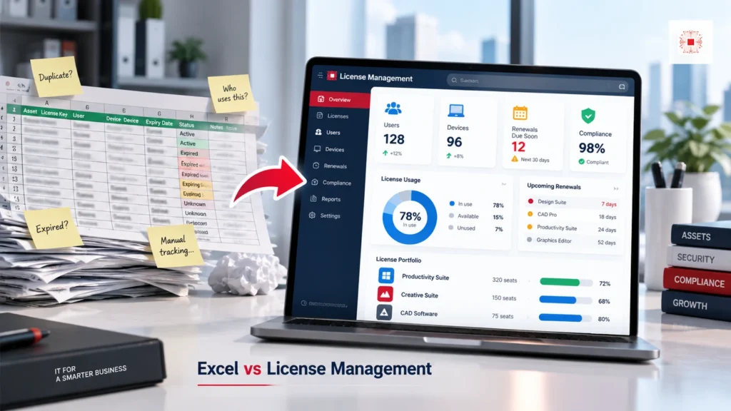 Hình đại diện bài viết Excel vs phần mềm quản lý license