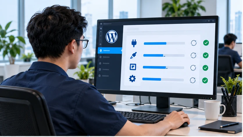 Theo dõi cập nhật WordPress, hosting, SSL và trạng thái website